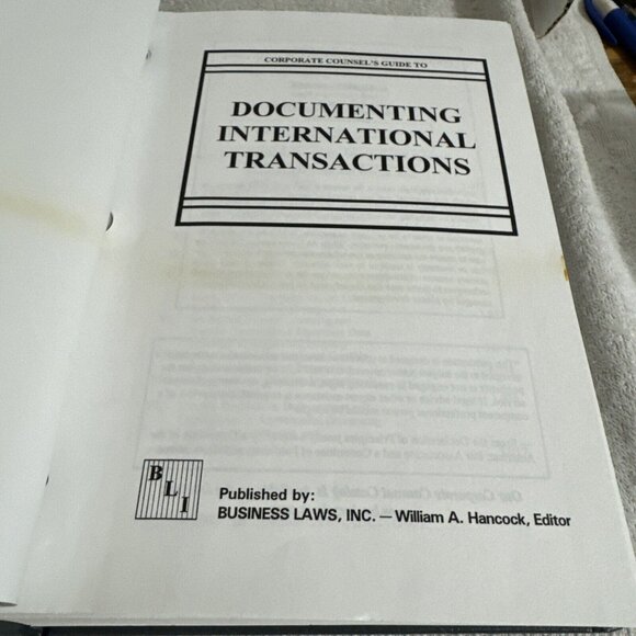 Documenting International Transactions Corporate Councel’s Guide BLI Law Book - Picture 12 of 14